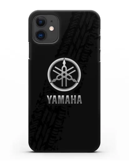 Чехол с логотипом Yamaha и протектором шин силиконовый для iPhone 11