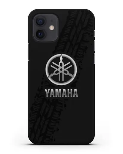 Чехол с логотипом Yamaha и протектором шин силиконовый для iPhone 12