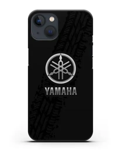 Чехол с логотипом Yamaha и протектором шин силиконовый для iPhone 13