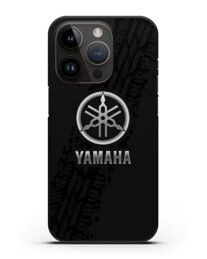 Чехол с логотипом Yamaha и протектором шин силиконовый для iPhone 14 Pro