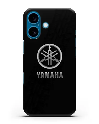 Чехол с логотипом Yamaha и протектором шин силиконовый для iPhone 16