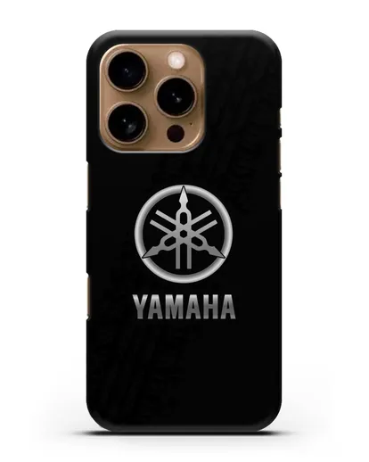 Чехол с логотипом Yamaha и протектором шин силиконовый для iPhone 16 Pro