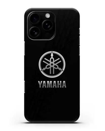 Чехол с логотипом Yamaha и протектором шин силиконовый для iPhone 16 Pro Max