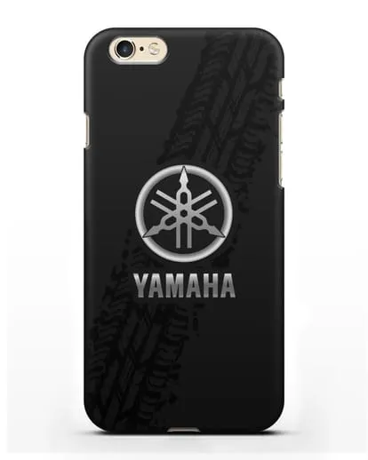 Чехол с логотипом Yamaha и протектором шин силиконовый для iPhone 6