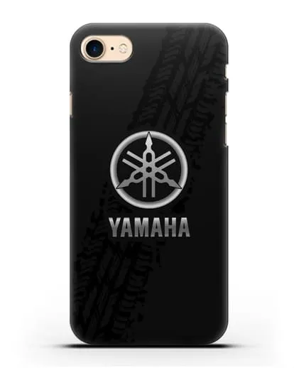 Чехол с логотипом Yamaha и протектором шин силиконовый для iPhone 7