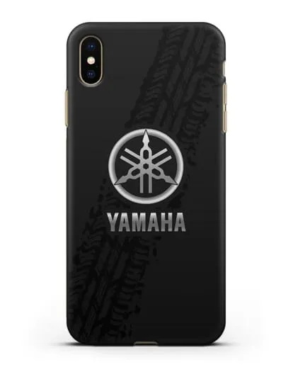 Чехол с логотипом Yamaha и протектором шин силиконовый для iPhone XS Max