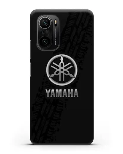 Чехол с логотипом Yamaha и протектором шин силиконовый для Xiaomi Poco F3 Pro