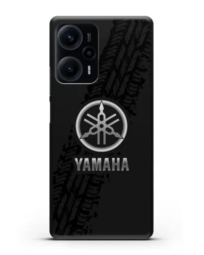 Чехол с логотипом Yamaha и протектором шин силиконовый для Xiaomi Poco F5