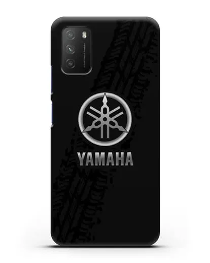 Чехол с логотипом Yamaha и протектором шин силиконовый для Xiaomi Poco M3