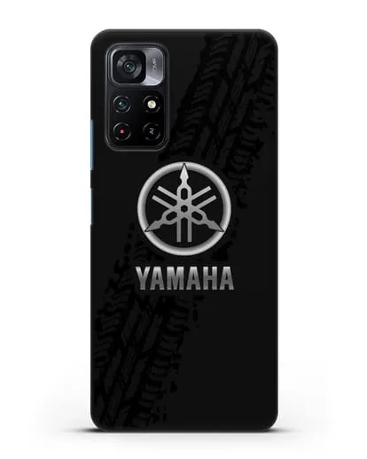 Чехол с логотипом Yamaha и протектором шин силиконовый для Xiaomi Poco M4 Pro 5G