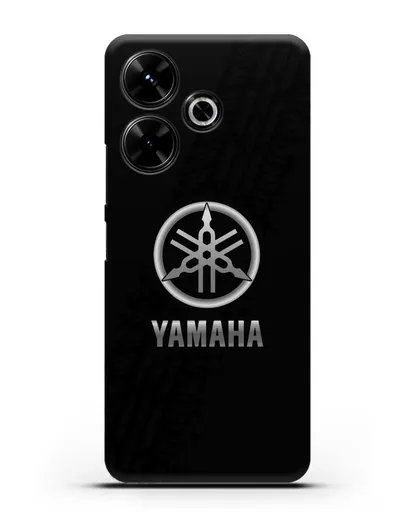 Чехол с логотипом Yamaha и протектором шин силиконовый для Xiaomi Poco M6