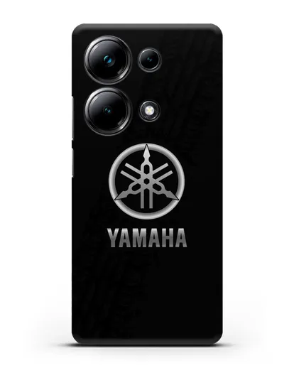 Чехол с логотипом Yamaha и протектором шин силиконовый для Xiaomi Poco M6 Pro
