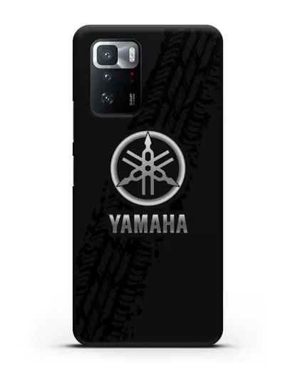 Чехол с логотипом Yamaha и протектором шин силиконовый для Xiaomi Poco X3 GT