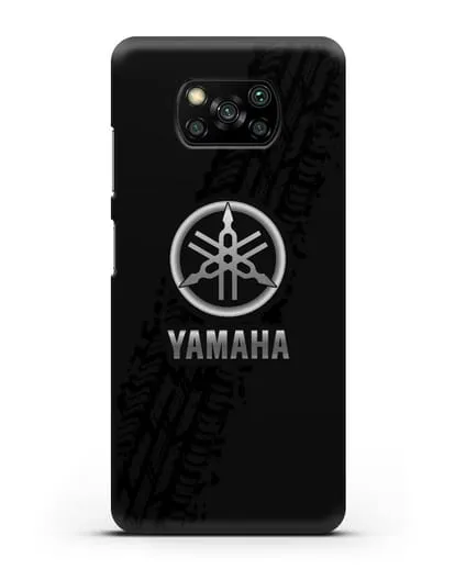 Чехол с логотипом Yamaha и протектором шин силиконовый для Xiaomi Poco X3 Pro