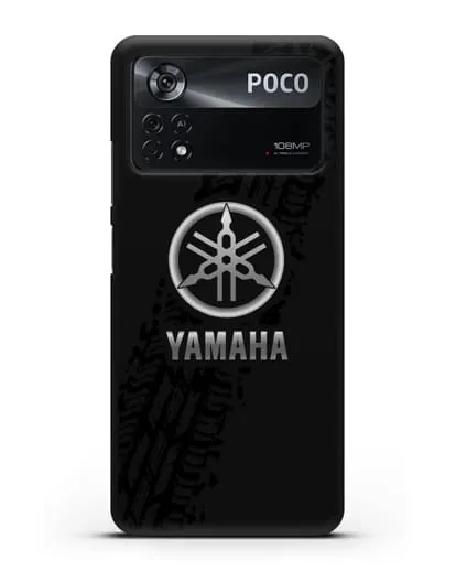 Чехол с логотипом Yamaha и протектором шин силиконовый для Xiaomi Poco X4 Pro