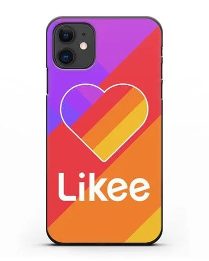Чехол с логотипом Likee на цветном фоне силиконовый для iPhone 11