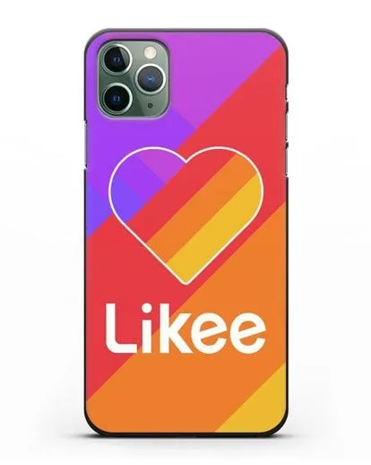 Чехол с логотипом Likee на цветном фоне силиконовый для iPhone 11 Pro Max