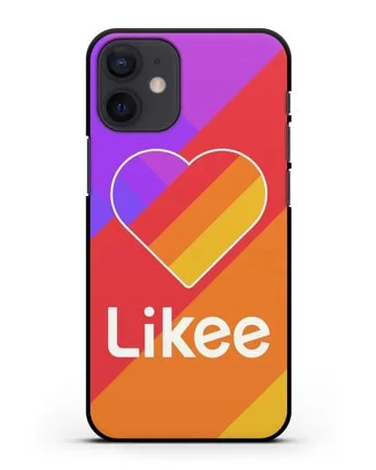 Чехол с логотипом Likee на цветном фоне силиконовый для iPhone 12 mini