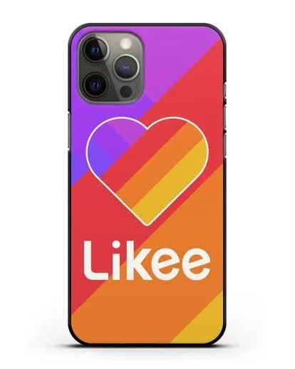 Чехол с логотипом Likee на цветном фоне силиконовый для iPhone 12 Pro Max