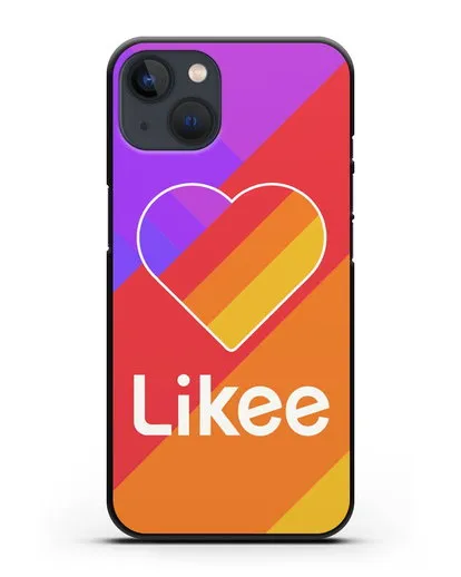 Чехол с логотипом Likee на цветном фоне силиконовый для iPhone 13
