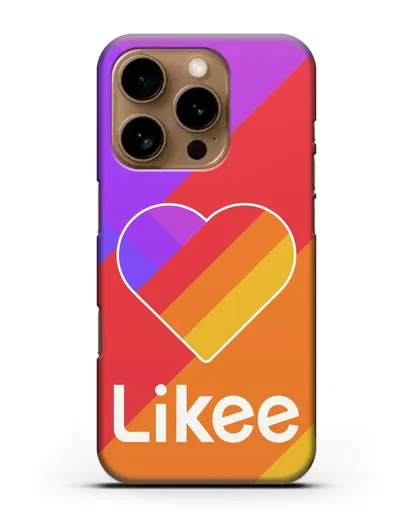 Чехол с логотипом Likee на цветном фоне силиконовый для iPhone 16 Pro