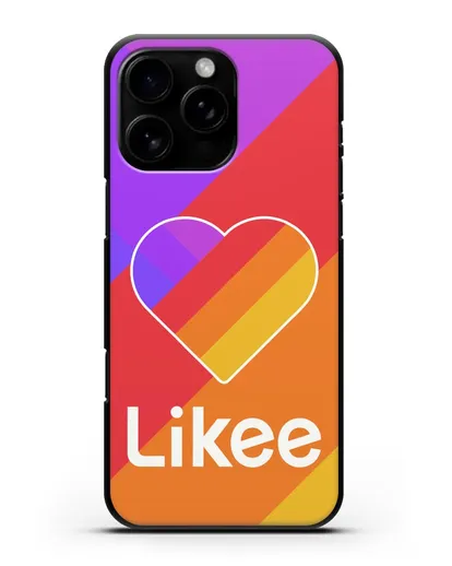 Чехол с логотипом Likee на цветном фоне силиконовый для iPhone 16 Pro Max