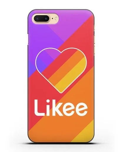 Чехол с логотипом Likee на цветном фоне силиконовый для iPhone 8 Plus