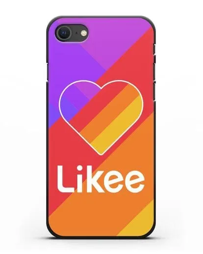 Чехол с логотипом Likee на цветном фоне силиконовый для iPhone SE 2020