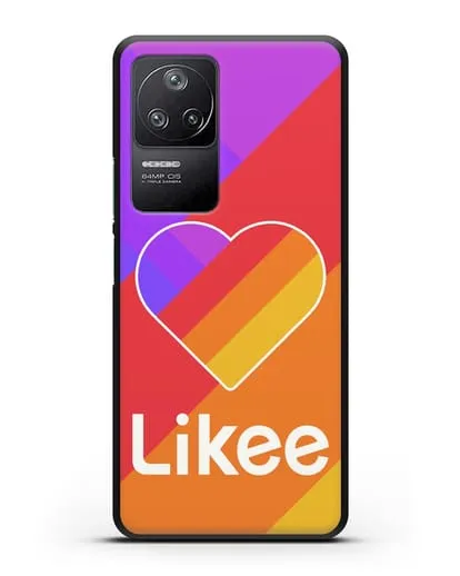 Чехол с логотипом Likee на цветном фоне силиконовый для Xiaomi Poco F4