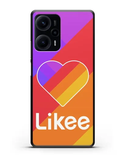 Чехол с логотипом Likee на цветном фоне силиконовый для Xiaomi Poco F5