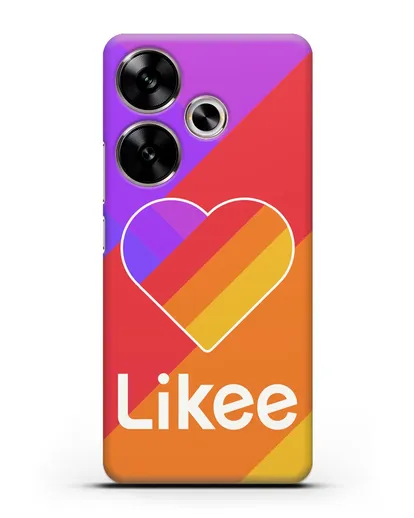 Чехол с логотипом Likee на цветном фоне силиконовый для Xiaomi Poco F6
