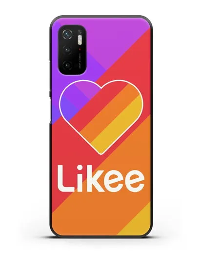 Чехол с логотипом Likee на цветном фоне силиконовый для Xiaomi Poco M3 Pro