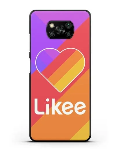 Чехол с логотипом Likee на цветном фоне силиконовый для Xiaomi Poco X3