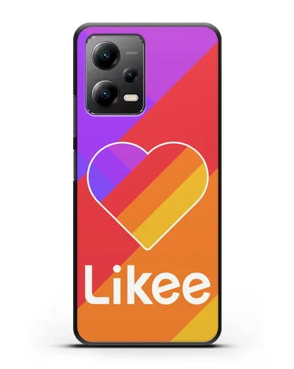 Чехол с логотипом Likee на цветном фоне силиконовый для Xiaomi Poco X5