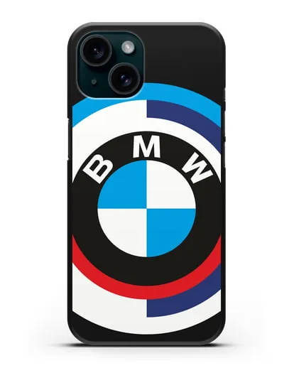 Чехол с логотипом BMW силиконовый для iPhone 15