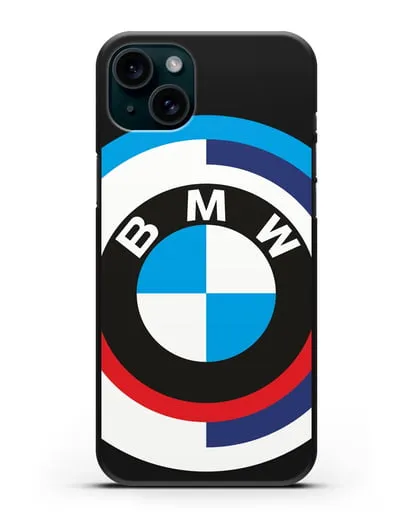 Чехол с логотипом BMW силиконовый для iPhone 15 Plus