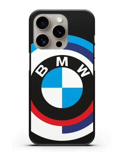 Чехол с логотипом BMW силиконовый для iPhone 15 Pro