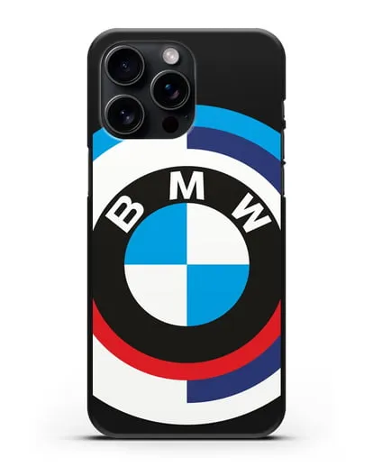 Чехол с логотипом BMW силиконовый для iPhone 15 Pro Max