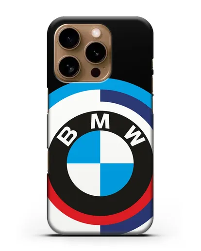 Чехол с логотипом BMW силиконовый для iPhone 16 Pro