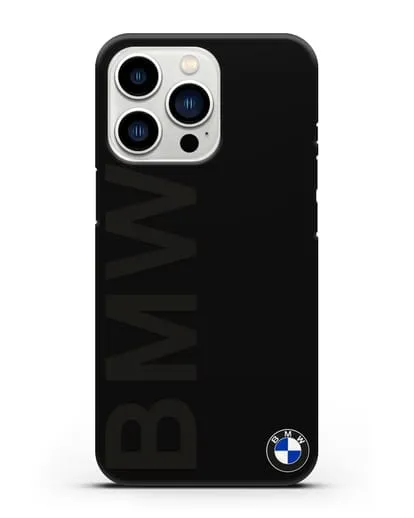 Чехол с надписью BMW и логотипом силиконовый для iPhone 13 Pro