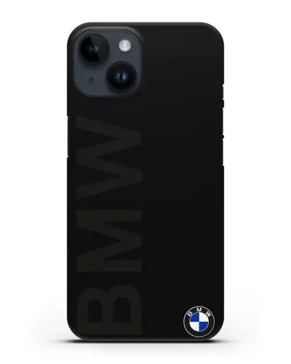 Чехол с надписью BMW и логотипом силиконовый для iPhone 14