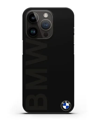 Чехол с надписью BMW и логотипом силиконовый для iPhone 14 Pro