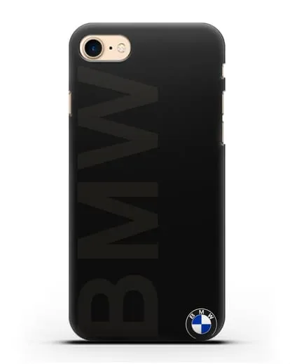 Чехол с надписью BMW и логотипом силиконовый для iPhone 7