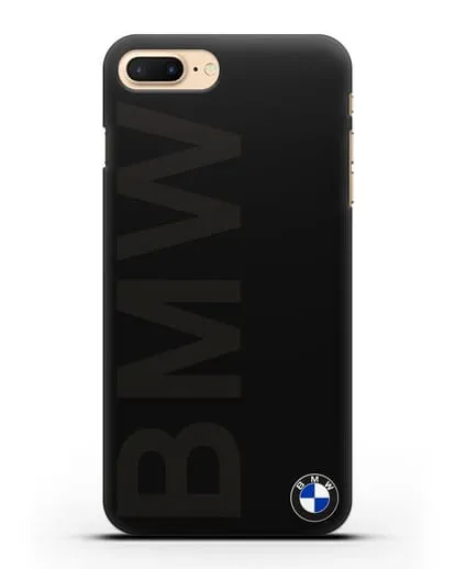 Чехол с надписью BMW и логотипом силиконовый для iPhone 8 Plus