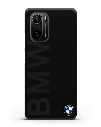 Чехол с надписью BMW и логотипом силиконовый для Xiaomi Poco F3 Pro