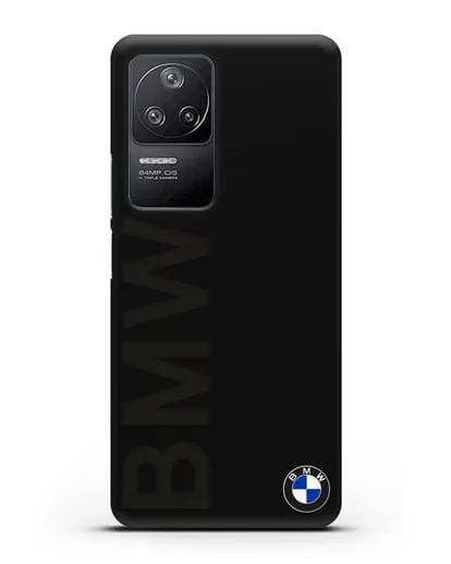 Чехол с надписью BMW и логотипом силиконовый для Xiaomi Poco F4