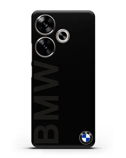 Чехол с надписью BMW и логотипом силиконовый для Xiaomi Poco F6