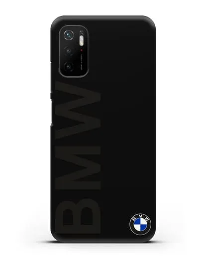 Чехол с надписью BMW и логотипом силиконовый для Xiaomi Poco M3 Pro