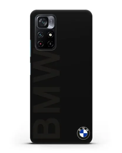Чехол с надписью BMW и логотипом силиконовый для Xiaomi Poco M4 Pro 5G