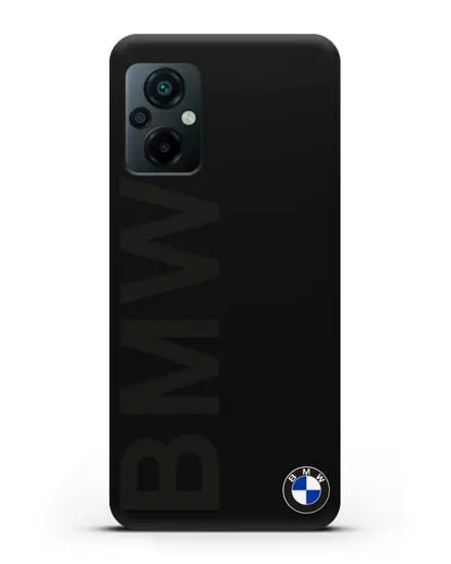 Чехол с надписью BMW и логотипом силиконовый для Xiaomi Poco M5